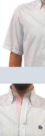 Camisa líneas grises de manga corta