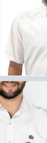 Camisa blanca de manga corta