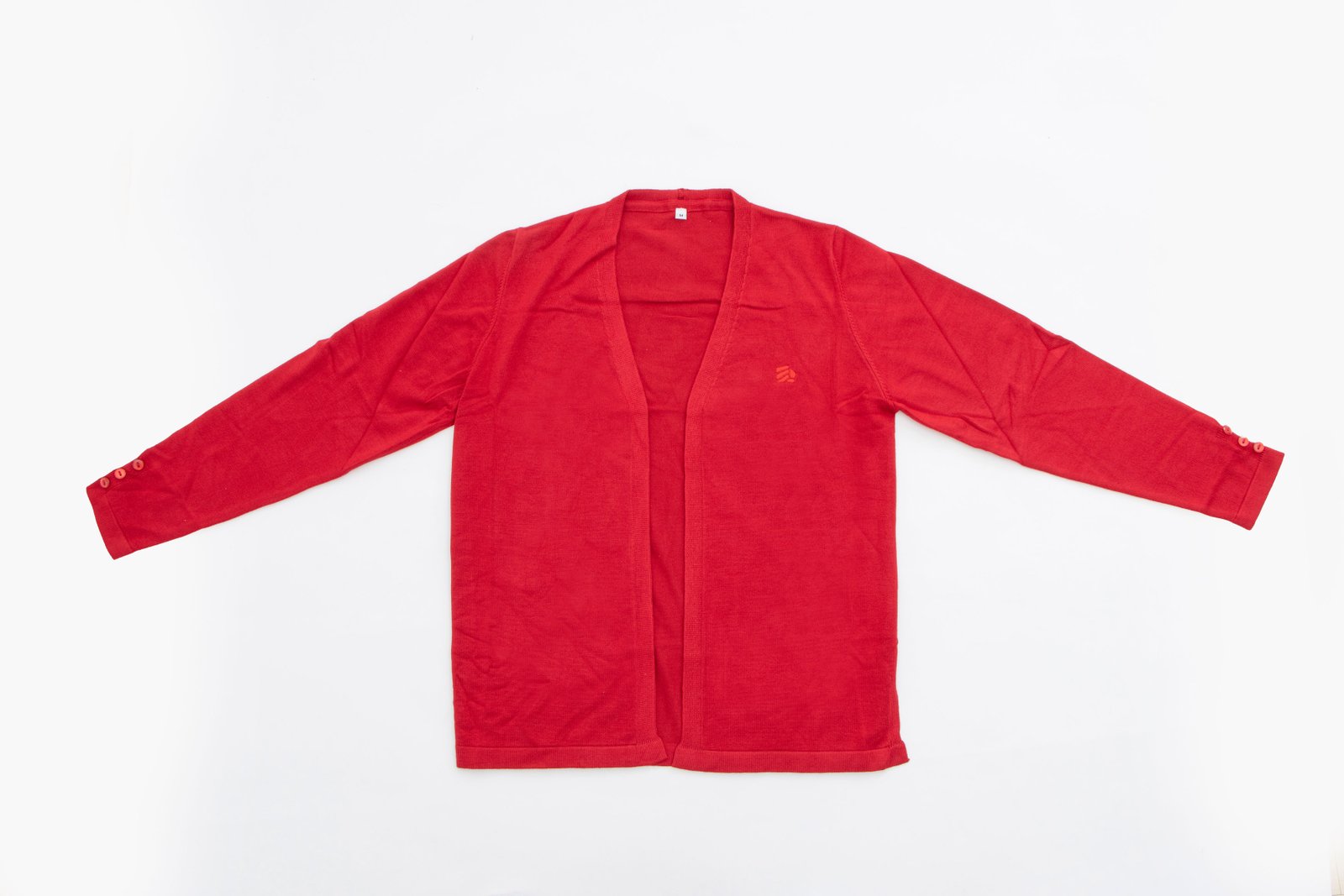 Suéter rojo abierto