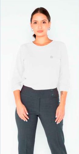 Blusa Blanca Manga 3/4