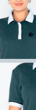 Camiseta polo gris, cuello blandiz y resortes blancos