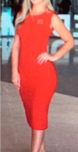 Vestido rojo con isotipo