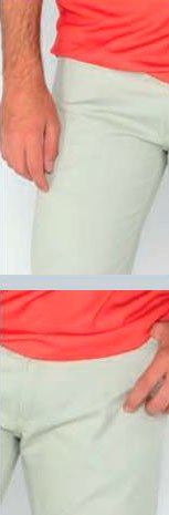 Pantalón gabardina beige