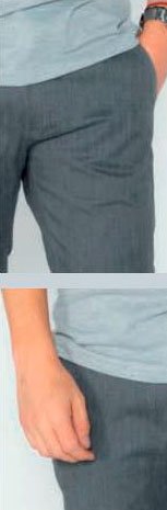 Pantalón gabardina gris jaspeado