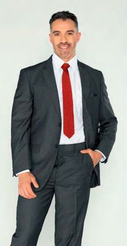Traje gris plomo